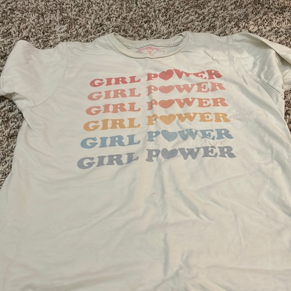 Girl power bubble letter graphic tee